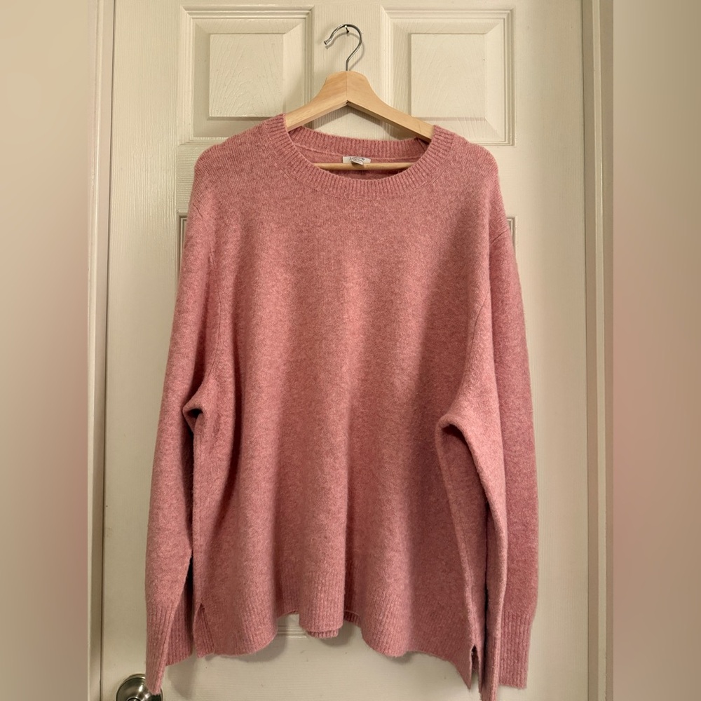 J. Crew Soft Pink Super Soft Knit Crewneck